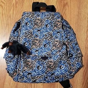 NWT Kipling Nylon Foldover backpack - Pierced Posy